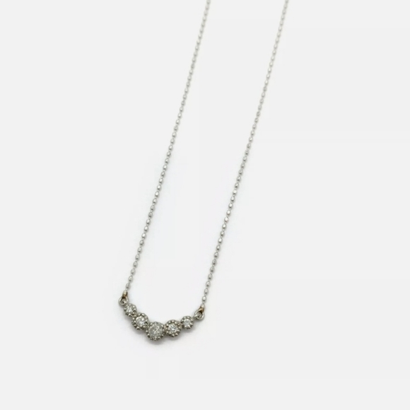 Necklace Diamond 0.12ct Platinum - Picture 2 of 9